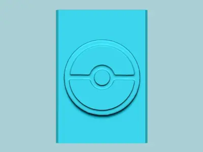 Stamp 96 Pokeball - Fondant Decoration Maker Toy 3D print model