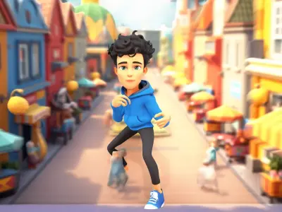 Stylish Boy Character model pack Low-poly 3D model