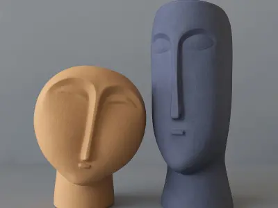 set of vase 3D Model Collection