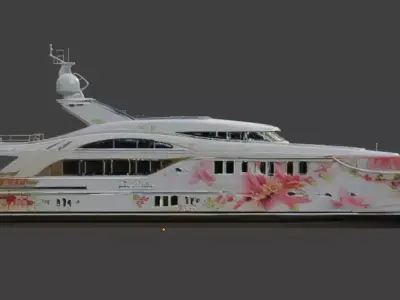 Spring Edition Floral Sport Yacht 3D Model 3D model