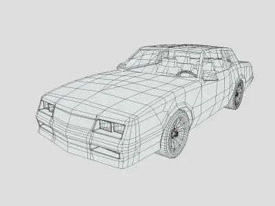 Chevrolet Monte Carlo SS 1986 Low-poly 3D model