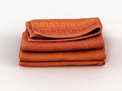 Folded Towels 01 3D model