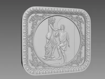 Galatea Bas-Relief 3D model