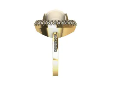 Mabe Pearl Ring mod02 3D print model