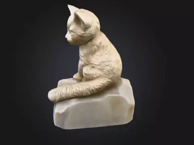 Whisker Sculpture Low-poly 3D model