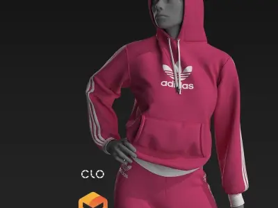 Sports Wear N1 24  Marvelous Designer CLO3D ZPRJ FBX OBJ MTL 3D model