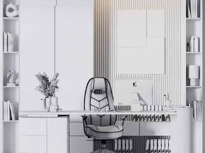 Boss Desk - Office Furniture 25 3D model