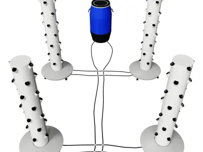 3D Aeroponics tower 3D model