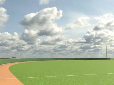 Baseball Field 4k PBR Low-poly 3D model