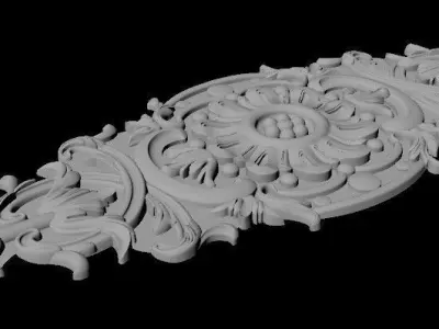 Central decor ornament for furniture 3D model 878