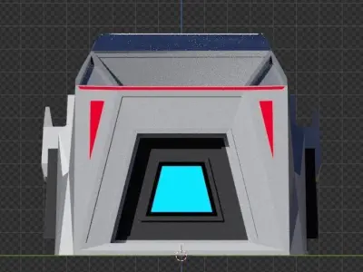 Floating Futuristic Car based on Tesla Cybertruck Free low-poly 3D model