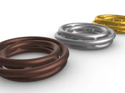 Organic Interlaced Moebius Loops 3D print model