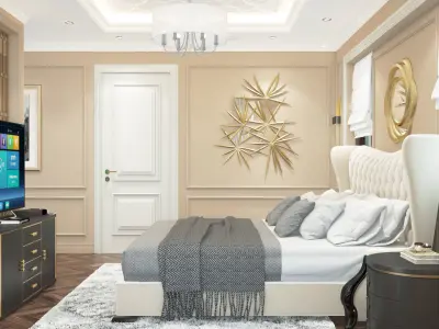 Bedroom Scene 3D Living room 3D model