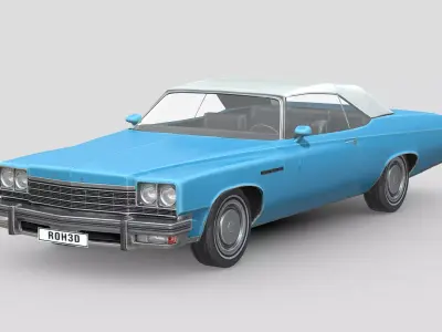 Buick LeSabre 1975 Low-poly 3D model