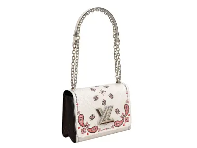 Louis Vuitton Bag Twist Printed White Epi 3D model
