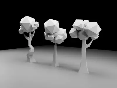 low poly tree Free low-poly 3D model