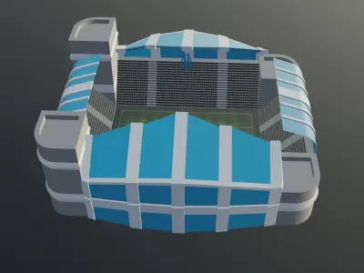 Football Stadium - Olympique Marseille Low-poly 3D model