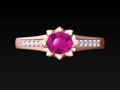 Diamond Ring - Womens Rings - N717302 3D print model