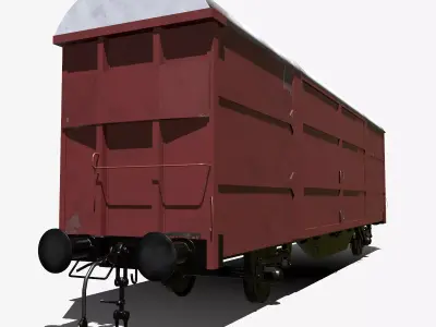 Railroad Car Low-poly 3D model