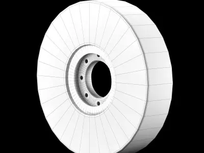 Old Tire Low-poly 3D model
