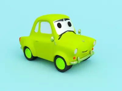 Car cartoon impersonal  3D model