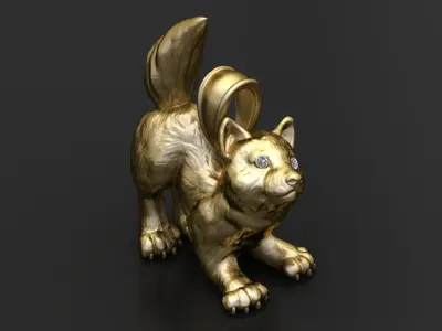 FOX ANIMAL PENDANT 3D PRINTABLE MODEL  3D print model by owaishaque164