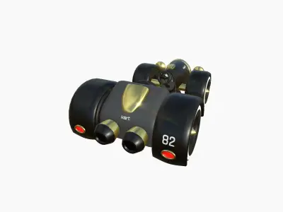 Cartoon Kart E09 Black - Vehicle Racing Design Low-poly 3D model