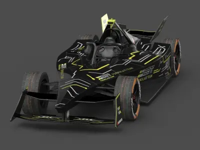 ERT Formula E Team 2024 PBR 3D model