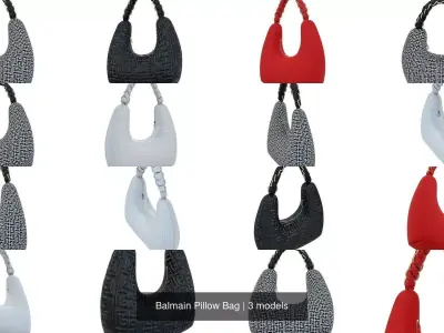Balmain Pillow Bag 3D Model Pack