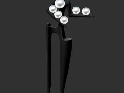 Vertical Human Floor Lamp - - -  Lampadaire Humain Vertical 3D model