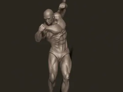 Bodybuilder pendant 3D print model