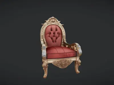 ornate luxury armchair 3D model