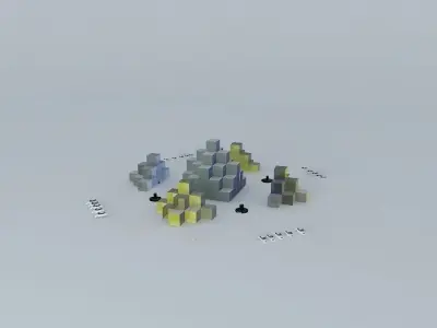 Cubic Step Pyramid 3D model