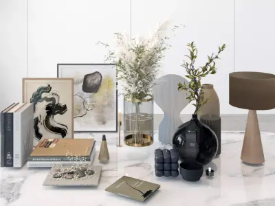 combination decorative Modern decoration 3D model