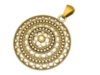 SIMPLE ANTIQUE FASHION PENDANT 3D PRINTABLE MODEL 3D print model