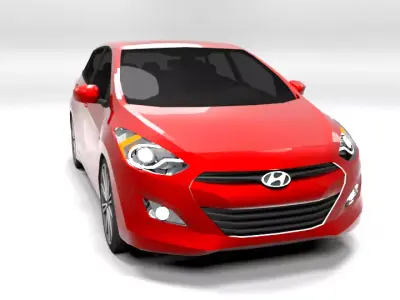 HYUNDAI I30 VARIANT LOWPOLY  Low-poly 3D model