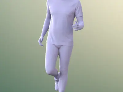 Will 10860 - Best Ager Man Running Low-poly 3D model