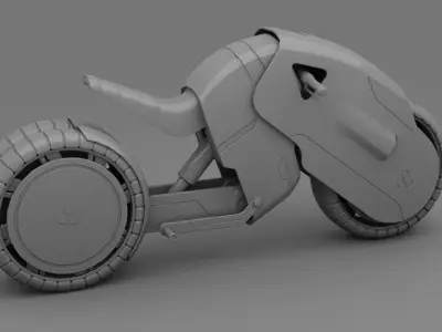 sci-fi motorbike 3D model