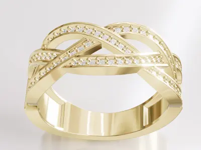 Jewelry Diamond Ring Model RG54 Free 3D print model