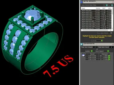 Luxury Men Rings Designs 5MR077 3D print model