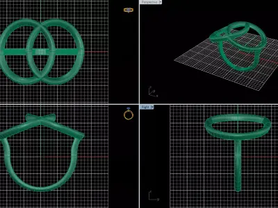 Minimal Abstract Ring 45 3D print model