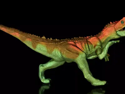 Dinosaur predator Allosaurus Low-poly 3D model