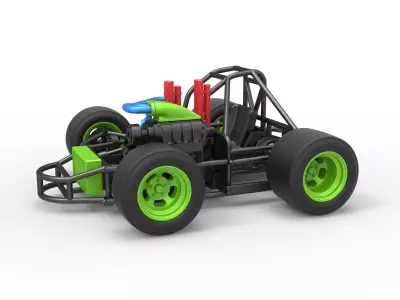 Concept crazy kart Scale 1 to 25 3D print model