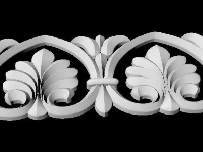 Central decor ornament for furniture 3D model 239