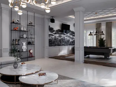 Livingroom Modern Blender -Fbx -Obj  3D model