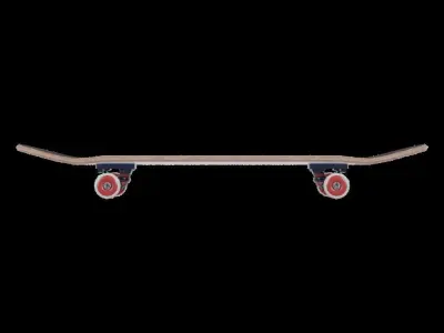 SkateBoard Low-poly 3D model 7
