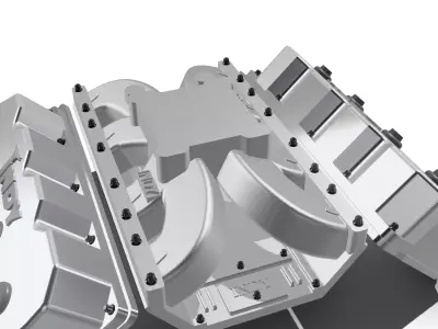 Hemi INDY single carb intake N valve covers 3D print model