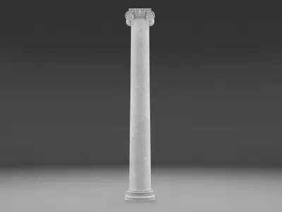 Ionic column 1 Low-poly 3D model
