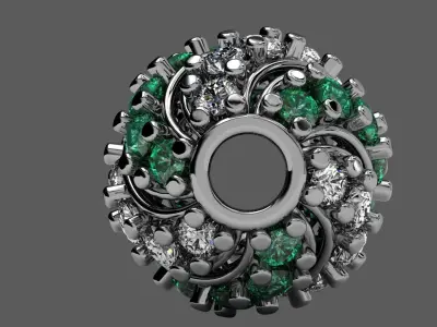 DIAMOND STONE BALLS PRINTABLE WITH CAM MACHINE 3D print model