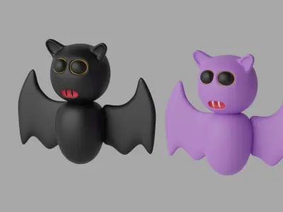 Cartoon Bat 3D model